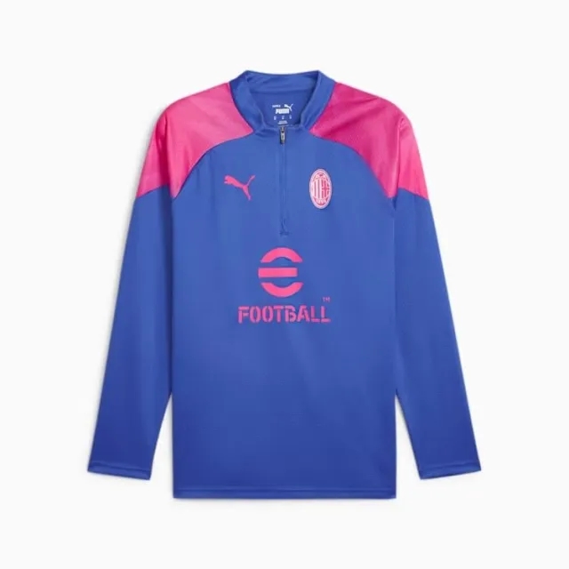 AC Milan Puma Training 1/4 Zip Top - Royal