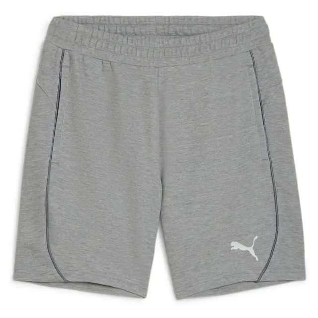 Teamfinal Casuals Shorts Medium Gray Heather-Puma Silver - ['Grey']