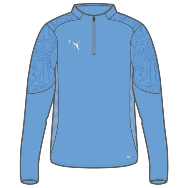 Teamfinal Training 1/4 Zip Top Team Light Blue-Puma Silver - ['Blue']