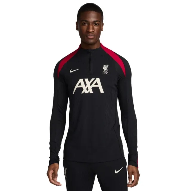 Nike Liverpool Dri-Fit Elite 1/4 Zip L/S Strike Drill Top - Black/Red/Cream - 2024-2025