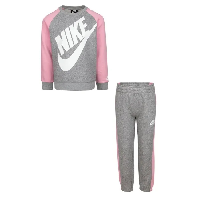 Nike Kids Girls Futura Crew And Jogger Set - Dark Grey, Grey