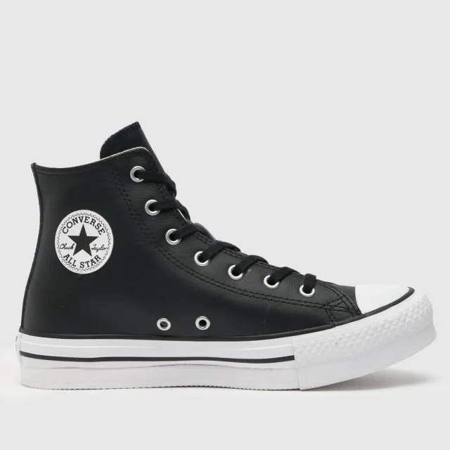 Converse Junior Chuck Taylor All Star Lift EVA Hi Trainer - Black - Size 4 - Black