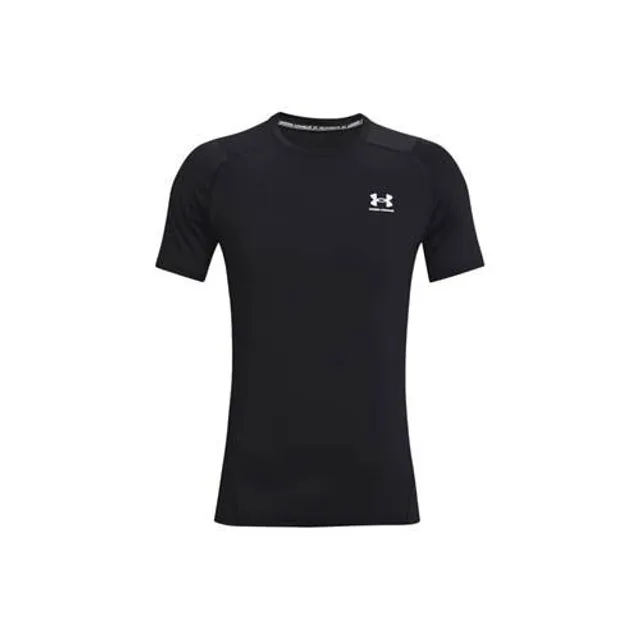 Under Armour Men's HeatGear® Fitted Short Sleeve Black / White XXL