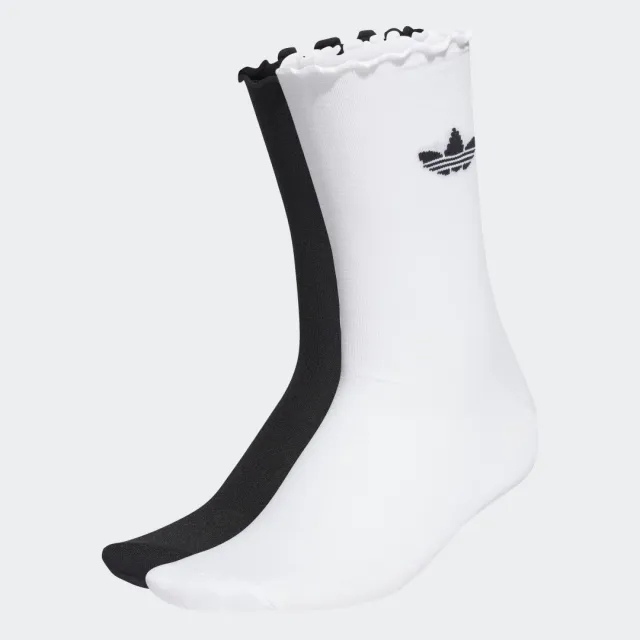 adidas Semi-Sheer Ruffle Crew Socks 2 Pairs