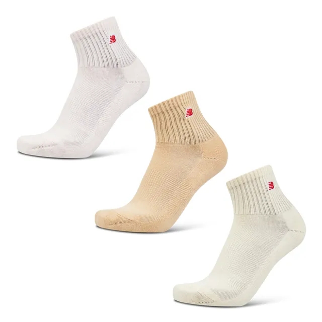 New Balance 3 Pack Red Patch Logo Ankle Socks - Black