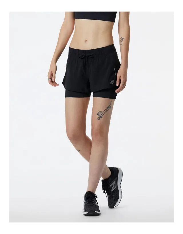 New Balance Womens Impact Run 2in1 Short