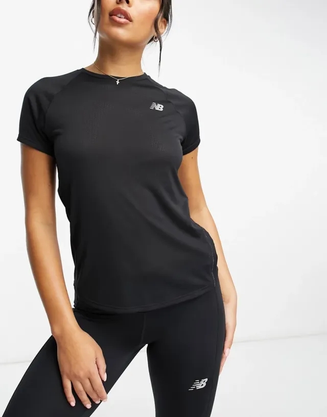 New Balance Womens Impact Run Short Sleeve T Shirt