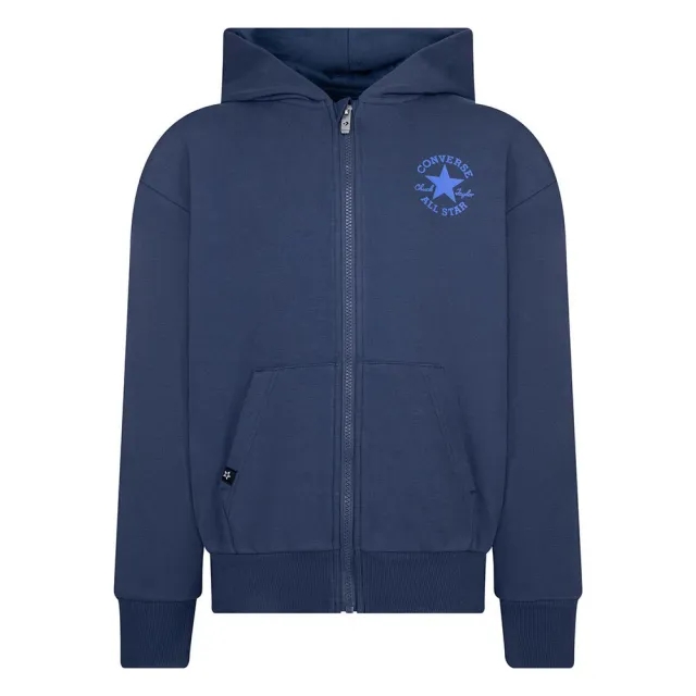 Converse Kids Sustainable Core Full Zip Sweatshirt  - Blue