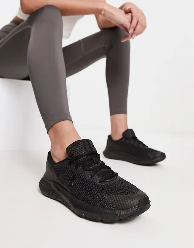 Under Armour Charged Rogue 3 Knit Trainers In Black
