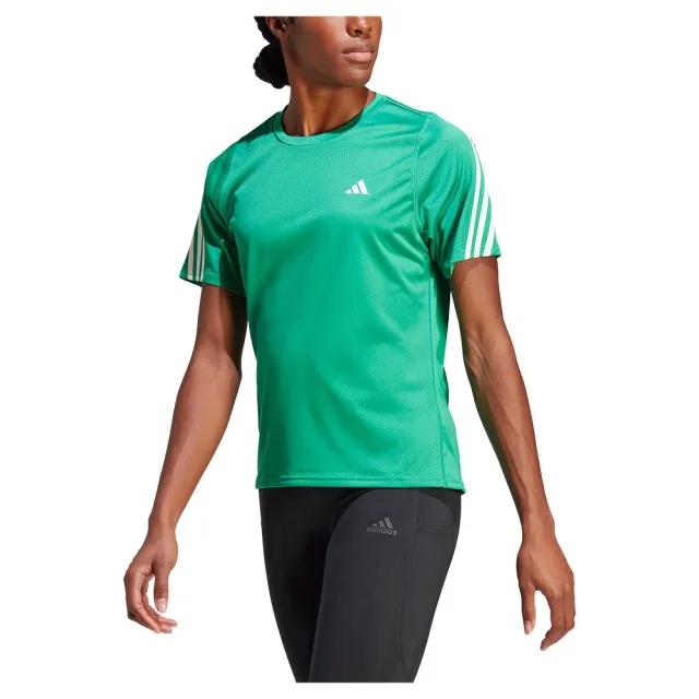 Adidas Run Icons 3s Lo Ca Short Sleeve T-shirt  - Green