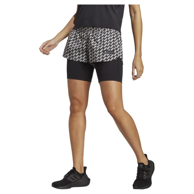 adidas x Marimekko Run Icons Logo 2-in-1 Running Shorts Womens - Brown