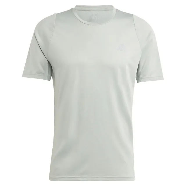 Adidas Run Icons 3 Stripes Short Sleeve T-shirt  - Grey