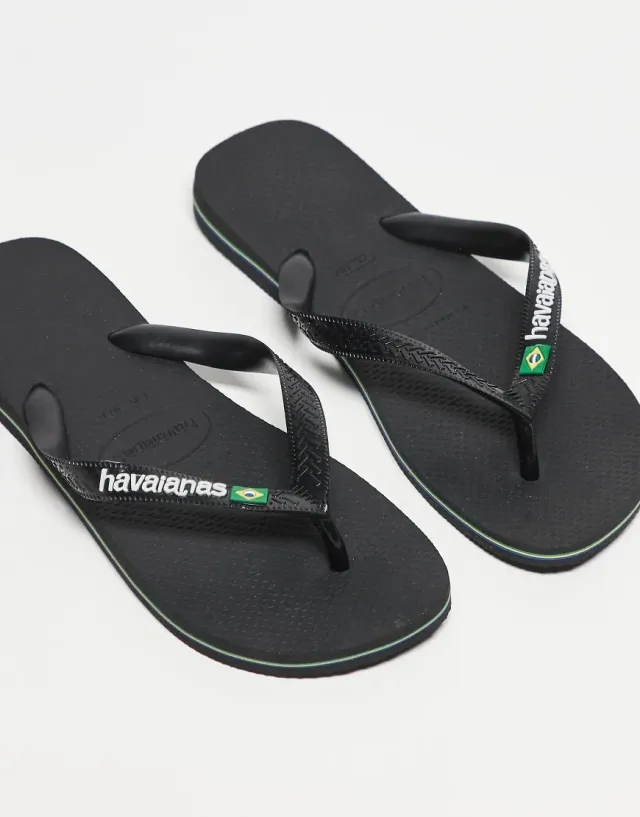 Men's Flip-Flops Havaianas Brazil Logo Black