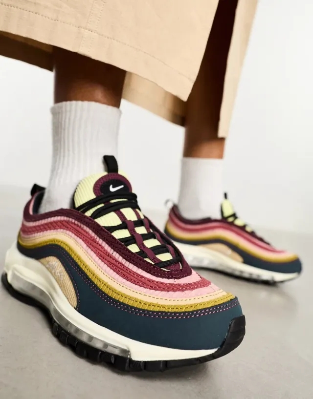 Nike Air Max 97 Trainers In Cord Mix-Multi