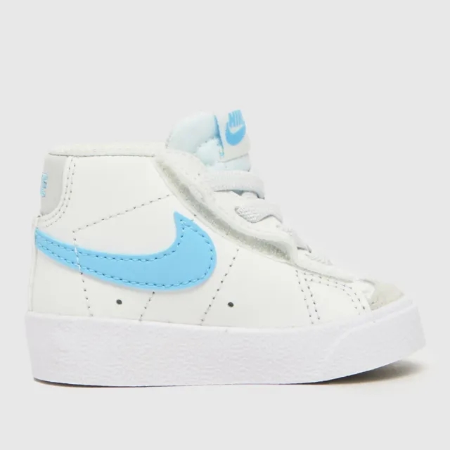 Nike Blazer Mid 77 Boys Toddler in White & Blue