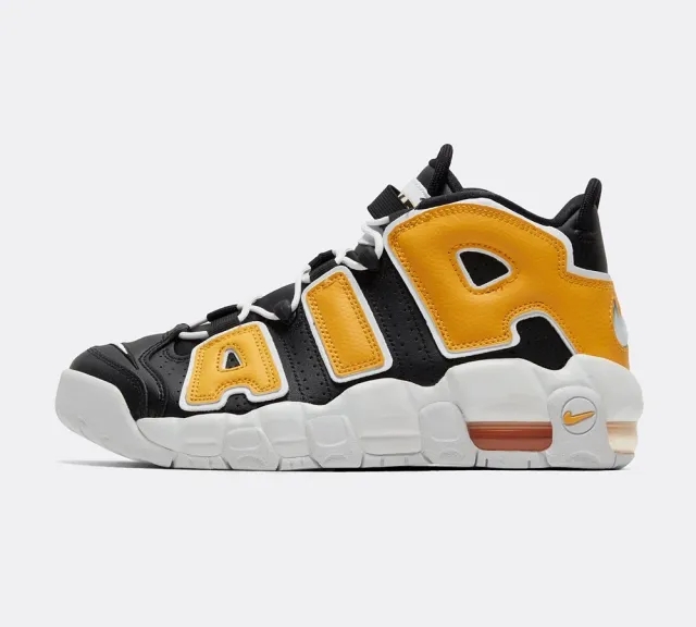 Nike Junior Air More Uptempo Trainer - Black - Size 3.5 - Yellow