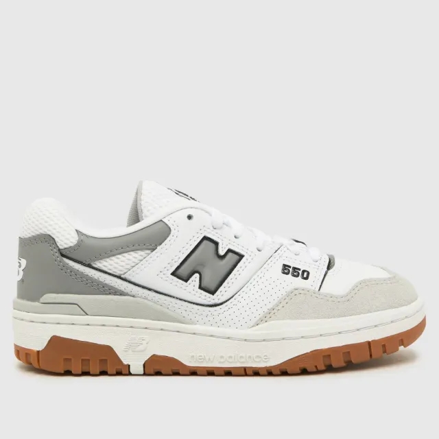 New Balance Junior 550 Trainer - White - Size 3 - White