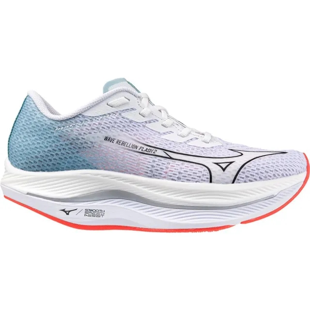Mizuno Wave Rebellion Flash 2 Competition Running Shoe Women - White, Mint