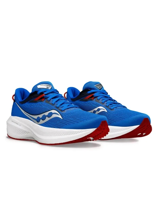 Saucony Triumph 21 Neutral Running Trainers In Cobalt And Silver-Blue