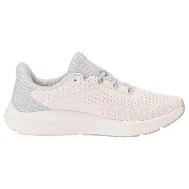 Women's  Under Armour  Charged Pursuit 3 Big Logo Running Shoes White / White / White 8