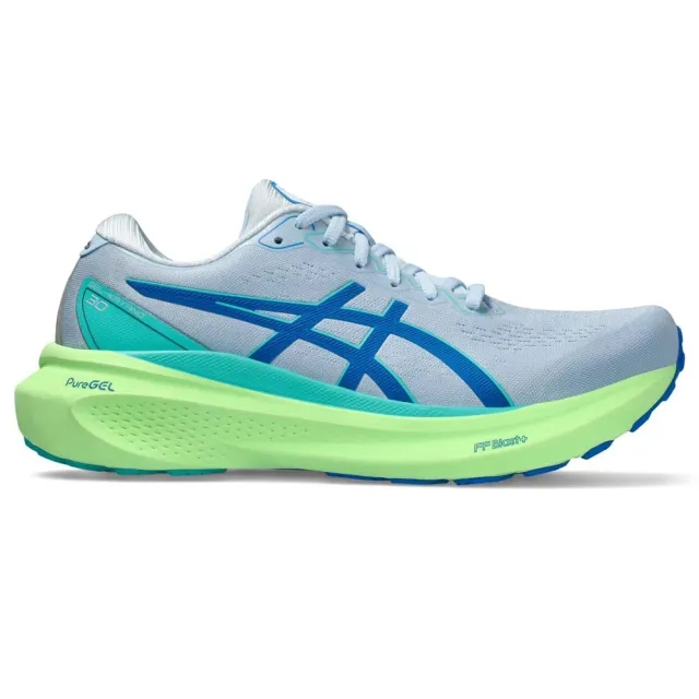 ASICS Gel-Kayano 30 Lite-Show Stability Running Shoe Men - Light Blue, Neon Green
