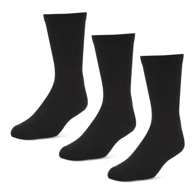 Foot Locker 3 Pack Active Dry Crew Unisex Socks - Black