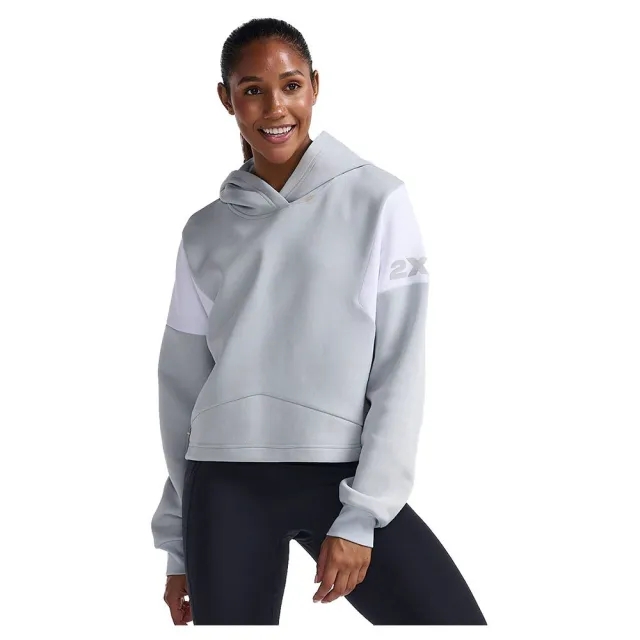 2xu Form Spliced Crop Hoodie  - Grey