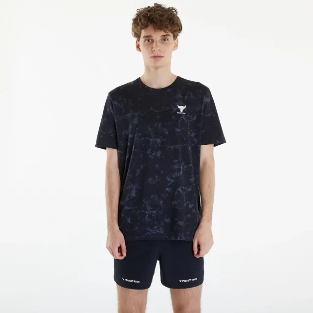 Under Armour Men's Project Rock Payoff Printed Graphic Short Sleeve Black / Silt XXL