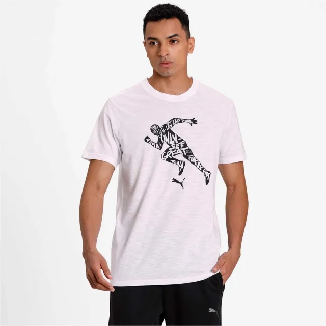 Puma Performance Graphic Short Sleeve T-shirt  - White