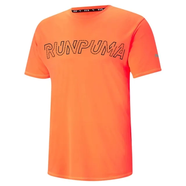 Puma Logo Short Sleeve T-shirt  - Orange