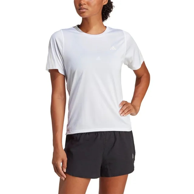 adidas Run Icons 3-Stripes Low-Carbon Running T-Shirt Wom Womens - White