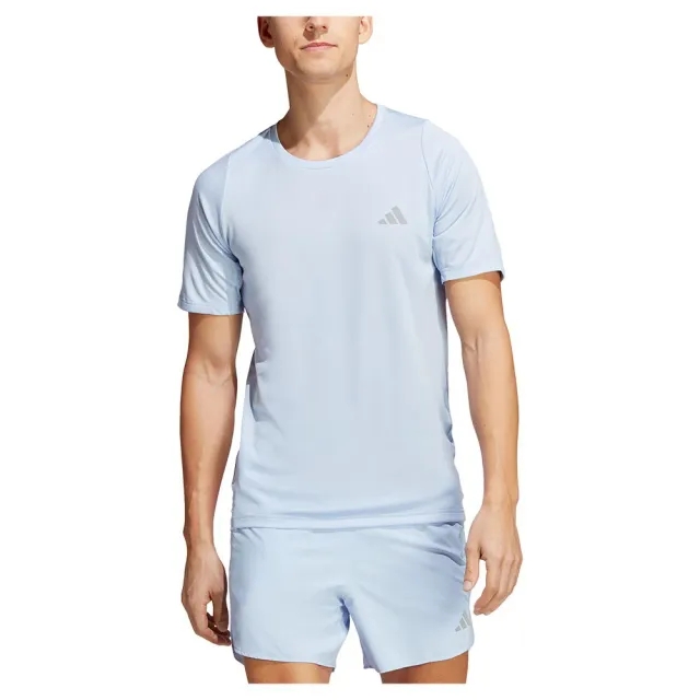 Adidas Run Icons 3s Short Sleeve T-shirt  - Blue