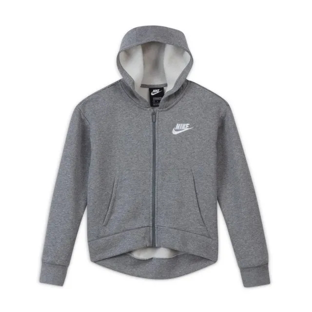 Nike Sportswear Club Fleece Zip Hoodie Girls - Grey, White