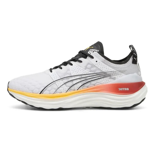 PUMA Foreverrun Nitroâ¢ Men's Running Shoes, White/Sun Stream/Sunset Glow
