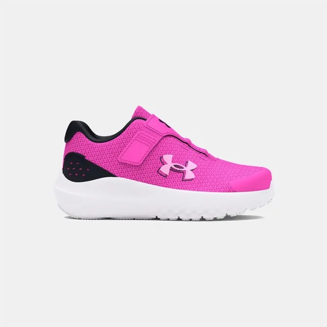 Girls' Infant  Under Armour  Surge 4 AC Running Shoes Vivid Magenta / Black / Stellar Pink 8.5