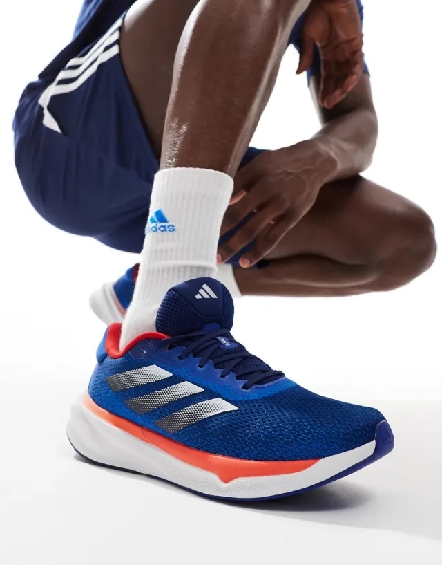 adidas Supernova Stride Neutral Running Shoe Men - Dark Blue, Orange