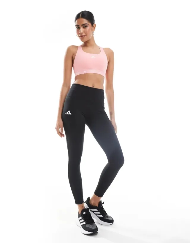 Adidas Running Adizero Full Length Leggings In Black