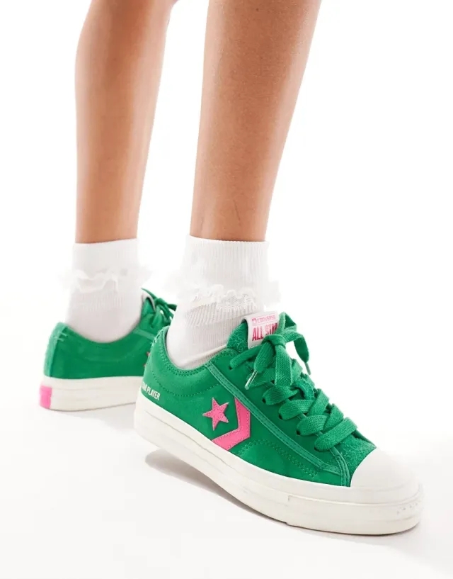 Converse Womens Star Player 76 Trainer - Green - Size 4 - Green
