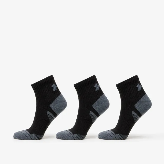 Unisex  Under Armour  Performance Cotton 3-Pack Q Under Armour rter Socks Black / Black / Pitch Gray XL