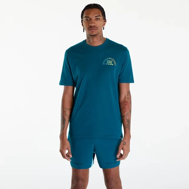 Under Armour Men's Project Rock H&H Graphic Short Sleeve Hydro Teal / Radial Turquoise / High Vis Yellow XL