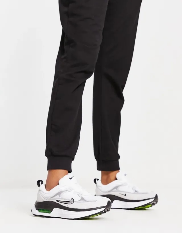 Nike Air Max Bliss Trainers In White And Silver