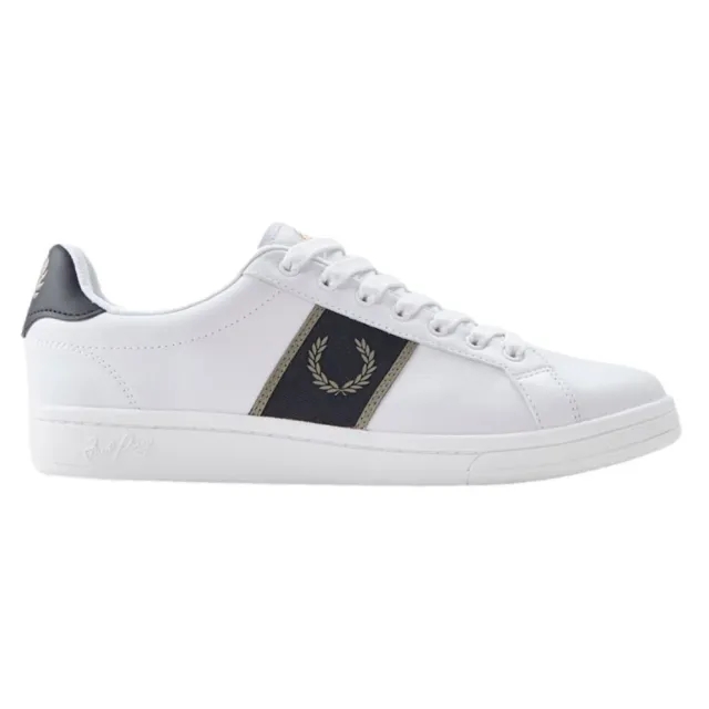 Sneakers Fred Perry B721 Leather/Branded Webbing White/ Warm Grey Eur 47
