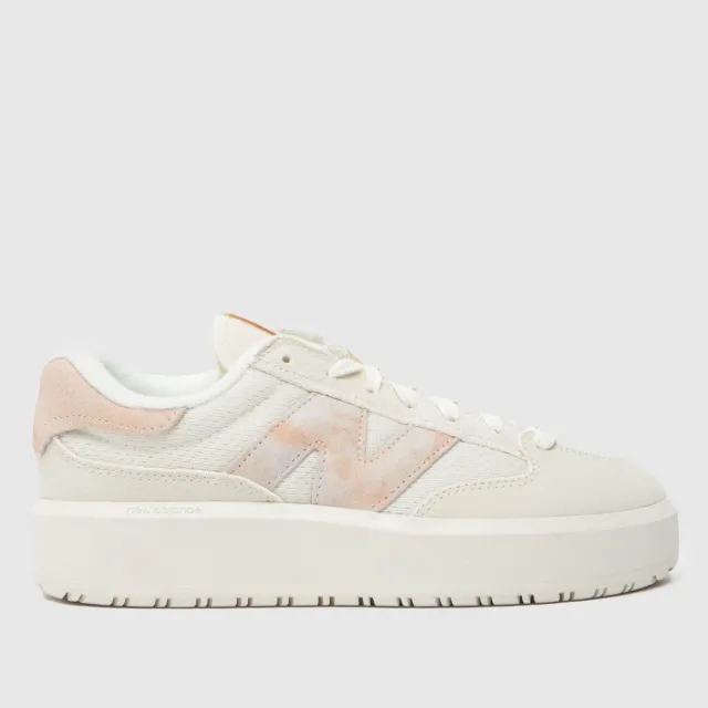New Balance ct302 trainers in white & pink