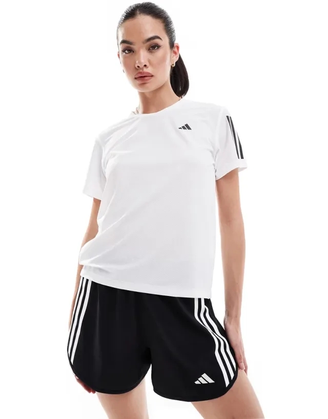 Adidas Running Own The Run T-Shirt In White