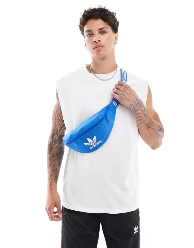 adidas Originals adidas white & blue originals waistbag