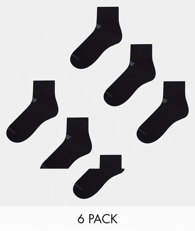 New Balance 6 Pack of Ankle Socks - White