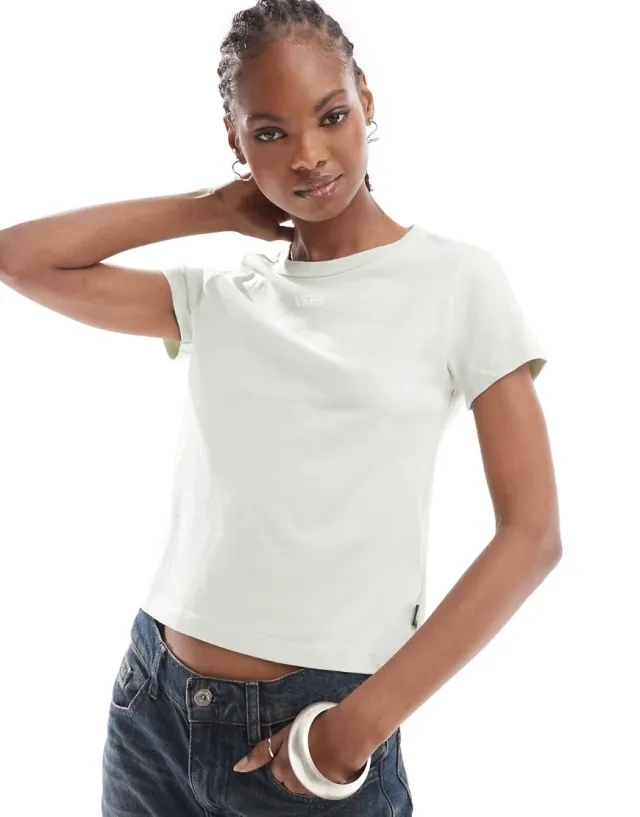 Vans Basic Mini T-Shirt (Pale Aqua) Women Green