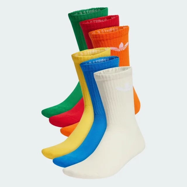 adidas Trefoil Cushion Crew Socks 6 Pairs