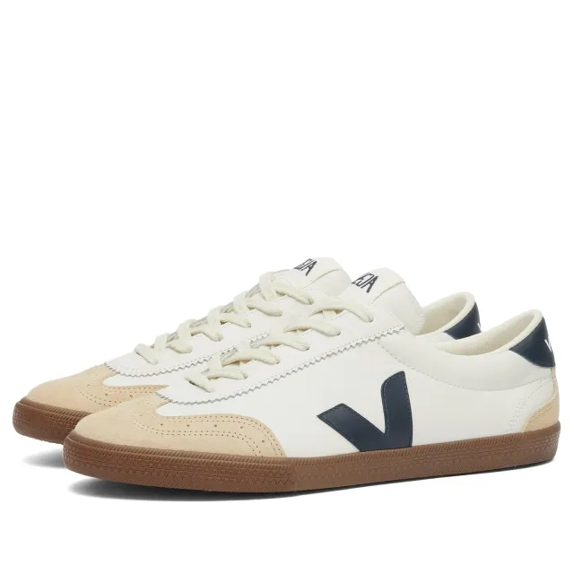 Veja Men's Volley Suede-Trimmed Leather Trainers