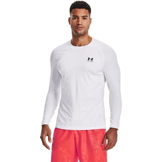 Under Armour Men's HeatGear® Fitted Long Sleeve White / Black M